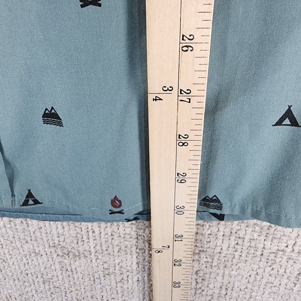 Hippy Tree Shirt Mens XL Green Short Sleeve Camping Theme Nomad Division *Flaws - Picture 6 of 12